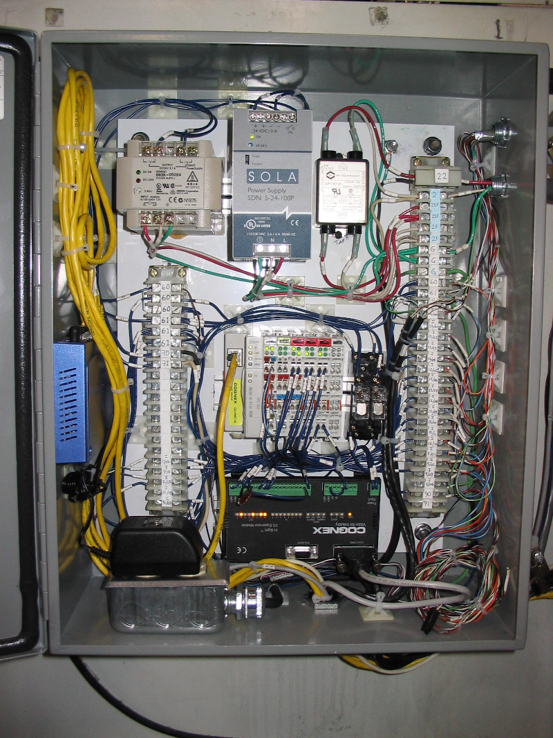 wiring panel for Cognex machine vision system